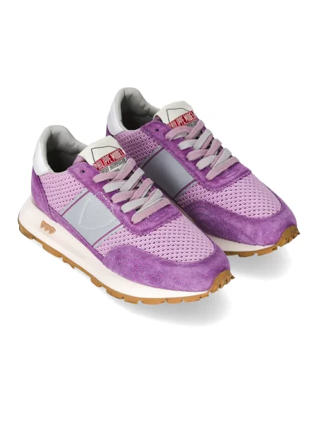 Buty do biegania Philippe Model skórzane do biegania fioletowe