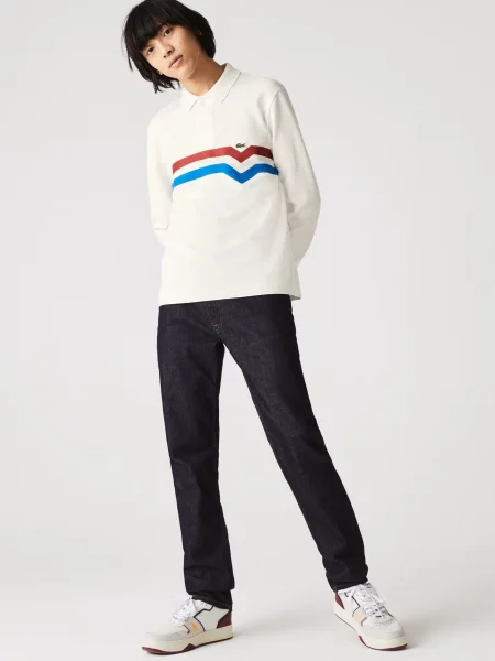 Поло Lacoste белое
