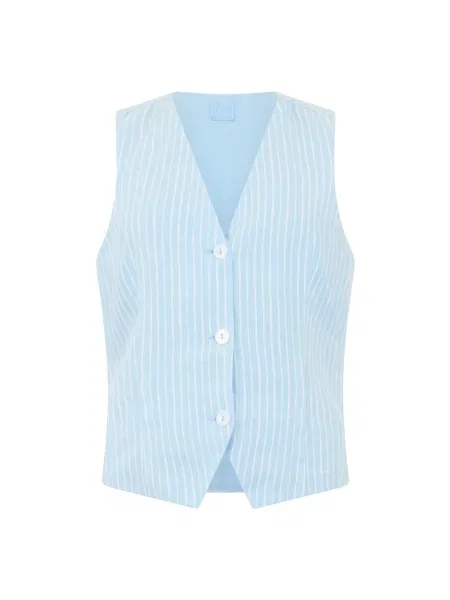 Kamizelka 120% Lino niebieska