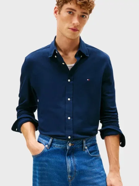Трикотажна сорочка Tommy Hilfiger синя