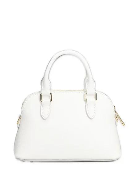 Geantă shopper Lancaster din piele cu imagine alb