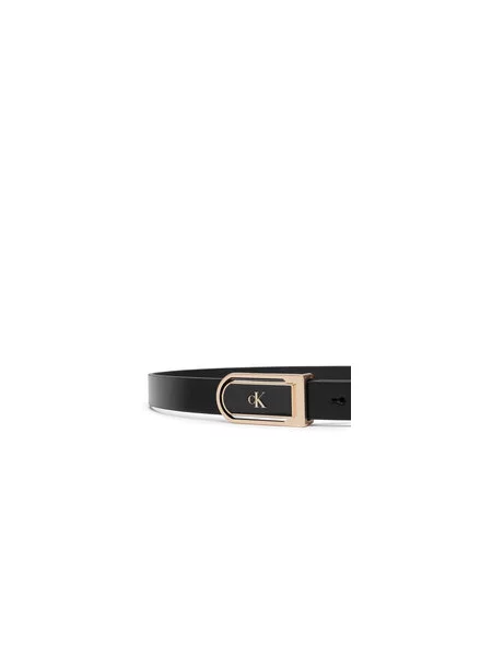 Nadrágszíj Calvin Klein Round Ck Enamel Plaque fekete