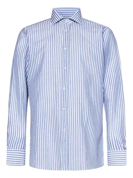 Pruhovaná s límcem košile Franzese Collection modrá