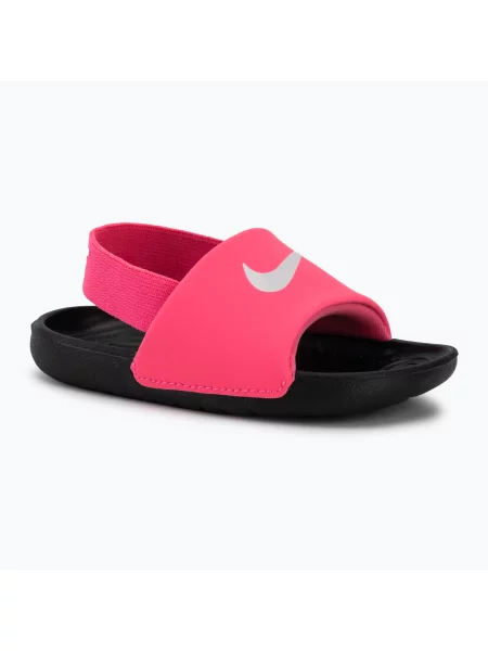 Gyerek papucsok Nike Digital coffee pink/black/white. Méret: 17 EU fehér