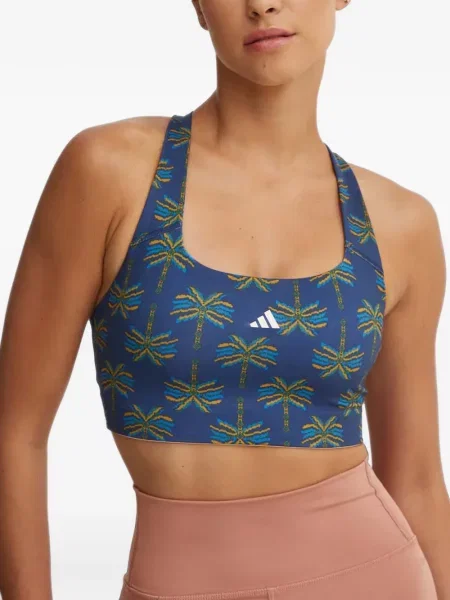 Lung papuci Adidas cu mâneci lungi cu dungi albastru