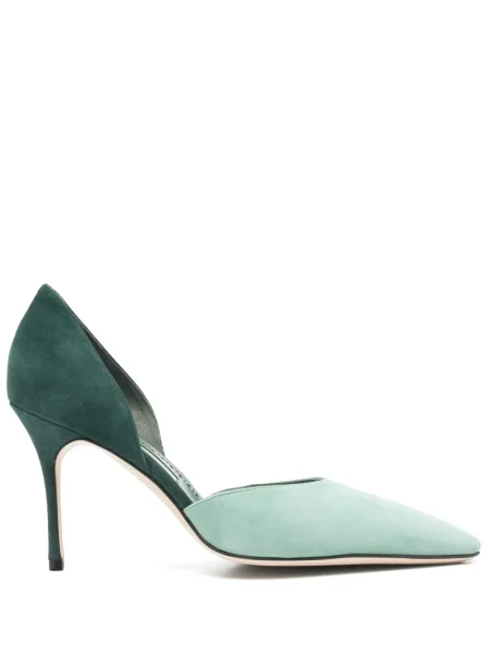 Pantofi cu toc Manolo Blahnik verde