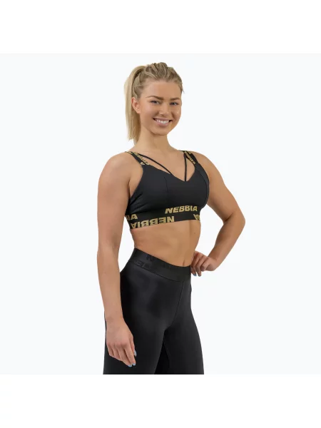 Fitness mellény NEBBIA Iconic Intense black/gold Iconic Intense fekete