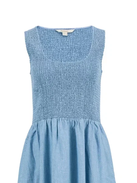 Rochie midi Barbour fără mâneci albastru
