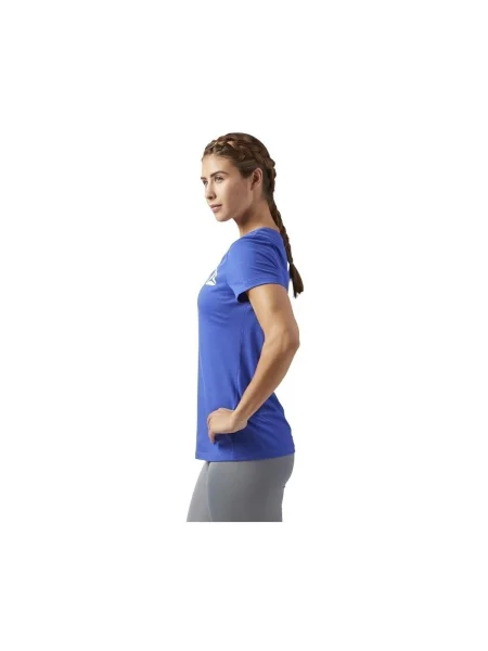 Tričko Reebok Sport lopatkový krk modrá