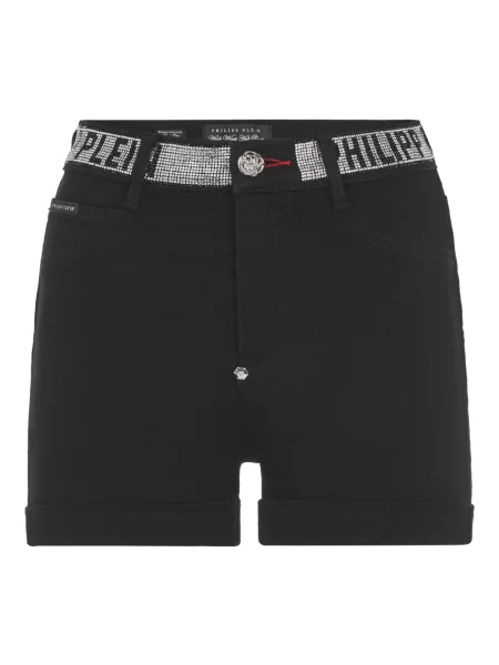 Spodnie Philipp Plein z wysoką talią czarne