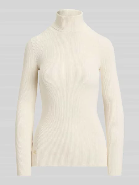 Sweter z golfem o kroju slim fit z mieszanki bawełny i modalu Lauren Ralph Lauren