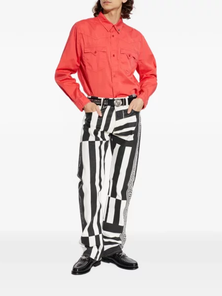 Blugi drepți Versace negru