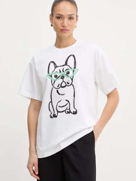 Twinset tricou pentru femei din alb