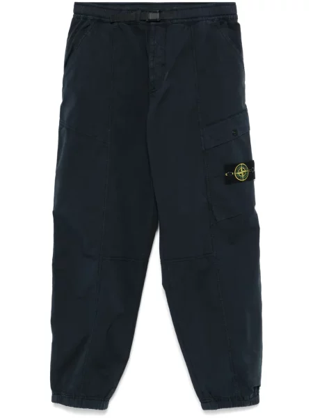 Pantaloni cargo Stone Island din țesătură twill cu strasuri albastru