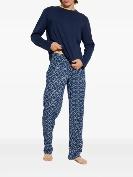 Lung tricou Hanro albastru