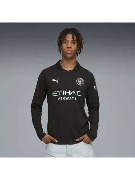 PUMA koszulka wyjazdowa z długim rękawem Manchester City Akcesoria XXL czarny