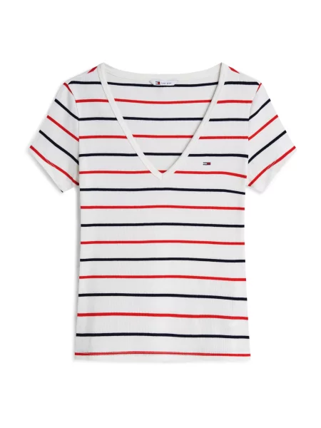 Tommy Jeans Tricou ESSENTIAL albastru / roșu alb