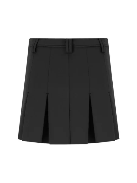 Mały spódnica plisowana Ganni neoprenowa czarna
