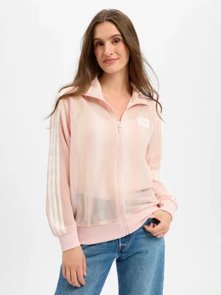 Dzianinowa kurtka Adidas Originals do biegania różowa