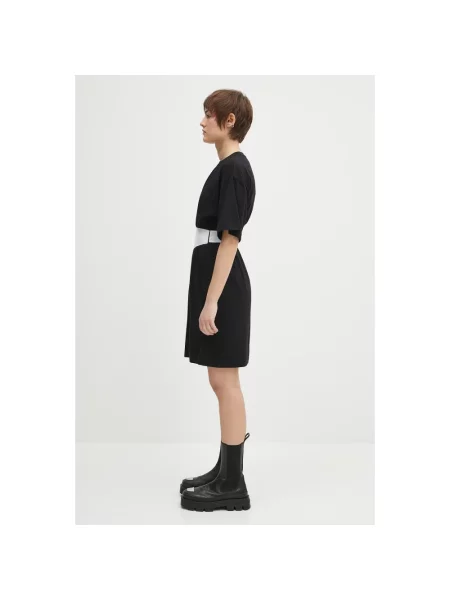 Krótka sukienka Mm6 Maison Margiela czarna