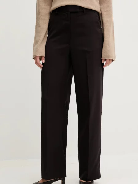 Tommy Hilfiger pantaloni de lână bordo