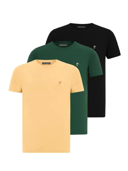 Jacey Quinn Tričko písková / zelená černá