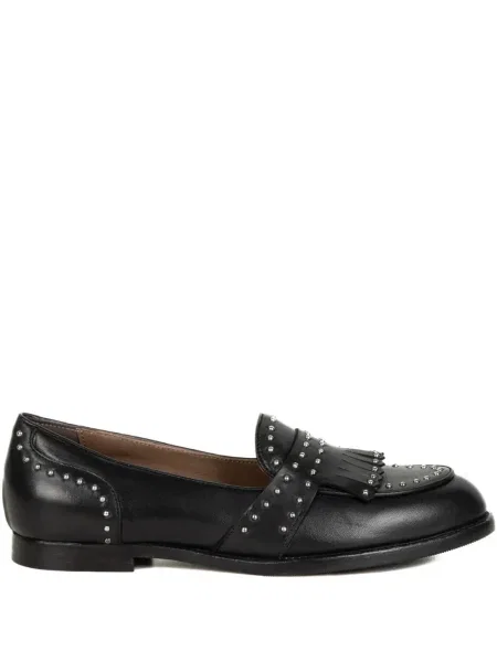 Pantofi loafer Delduca cu franjuri negru