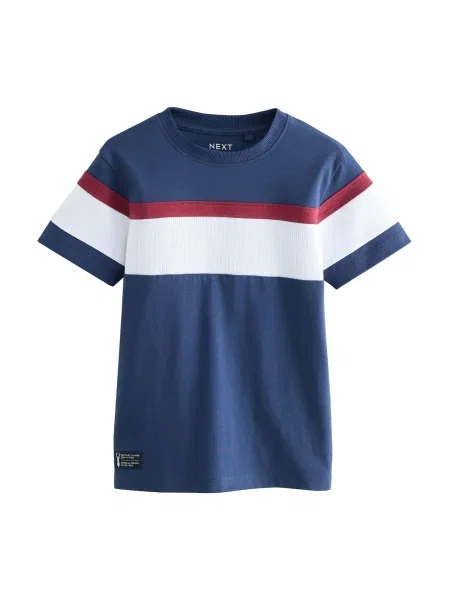Next Tricou bleumarin / roșu alb