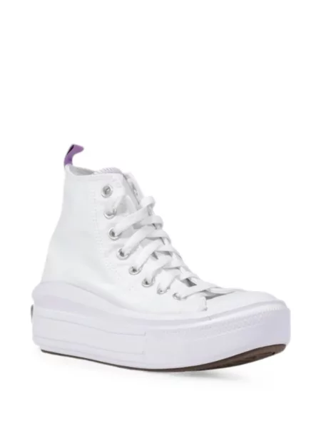 Sneakerși Converse cu platformă alb