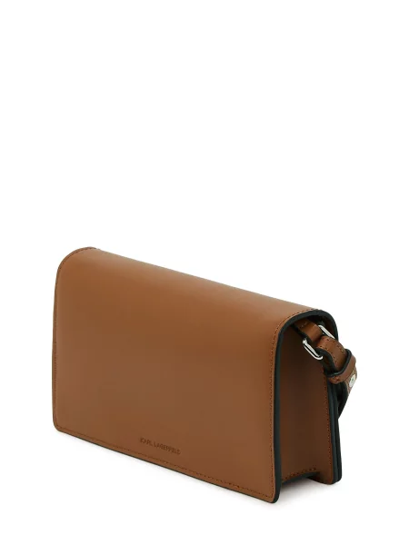 Karl Lagerfeld geantă crossbody pentru femei din piele K/CIRCLE maro