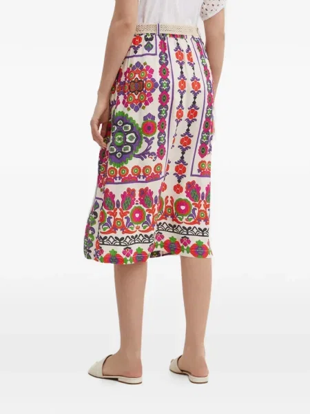 Midi-suknja La Petite Française s cvjetnim printom iznad koljena