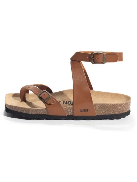 Bayton Sandali s paščki SWAN svetlo rjava