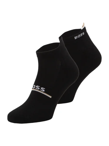 BOSS Nogavice Iconic svetlo rjava / črna bela