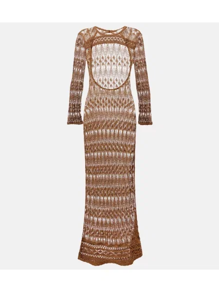 Rochie maxi Isabel Marant transparente de costum auriu