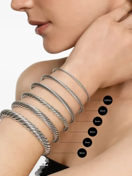 Brăţară David Yurman argintiu