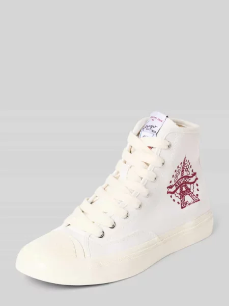 Sneakersy w wysokim kroju z wyhaftowanym logo Kenzo białe