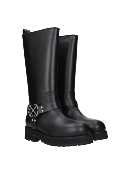 Botki Off-white skórzane białe