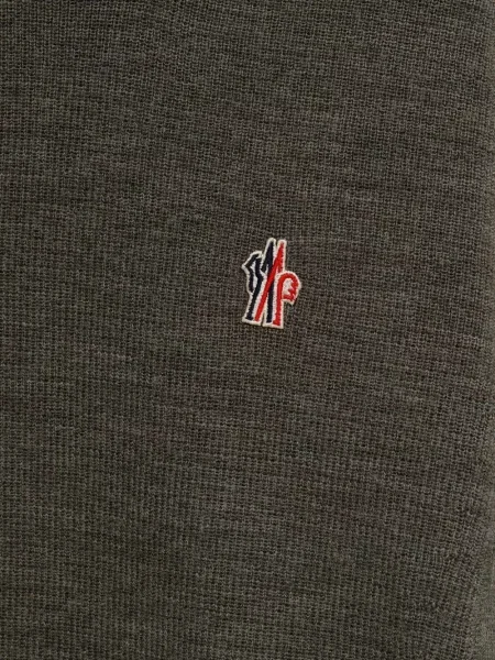 Lung pulover Moncler Grenoble cu autograf verde