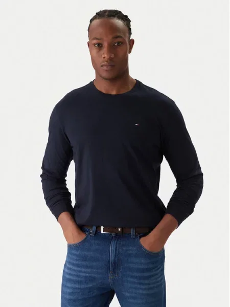 Tričko Tommy Jeans s dlouhými rukávy bílé