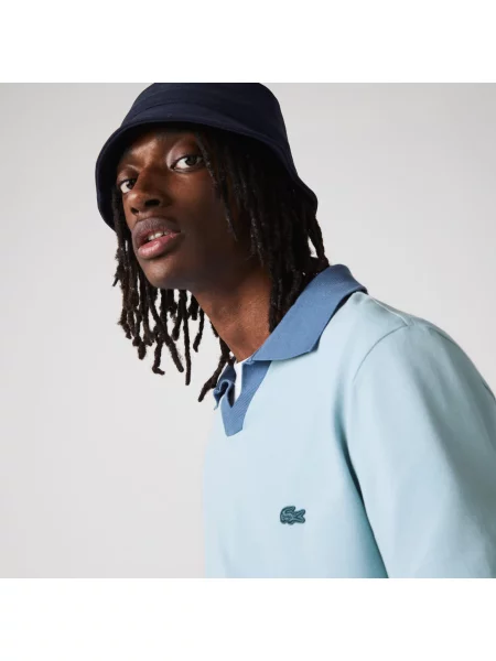 Поло Lacoste голубое