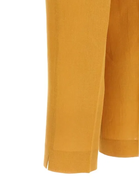 Pantaloni Herno de in plisate portocaliu