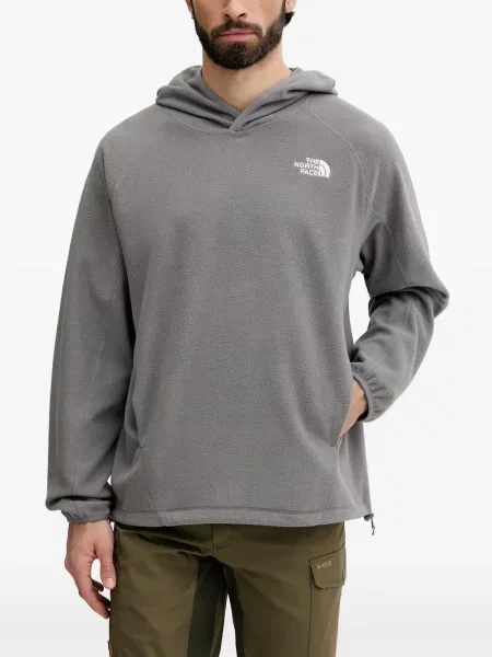 Hanorac cu glugă The North Face din fleece cu glugă gri