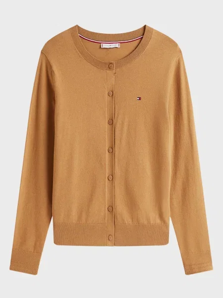 Кардиган Tommy Hilfiger з джерсі коричневий