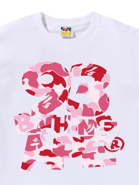 Tricou A Bathing Ape® cu imagine alb