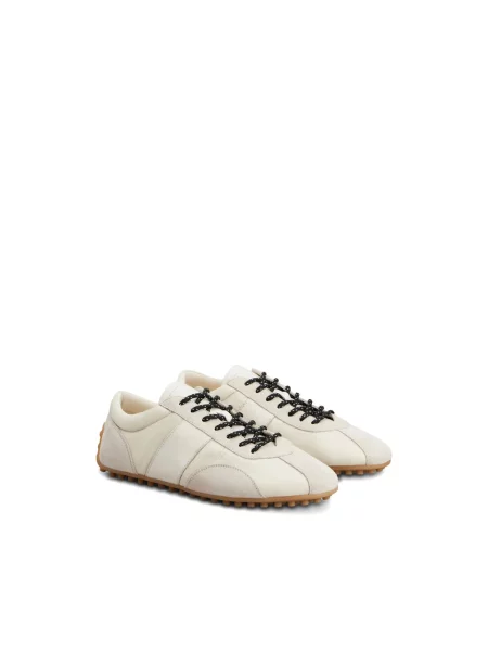 Sneakersy Tod's sznurowane skórzane białe