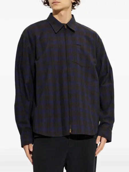 Карирано яке тип риза Vetements черно