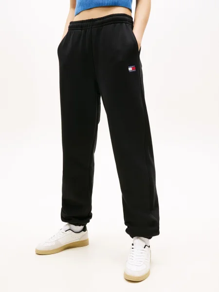 Tommy Jeans Spodnji del trenirke črna