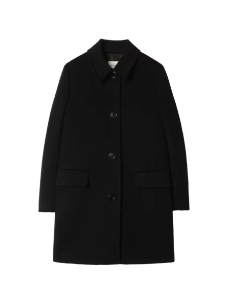 Palton Burberry de lână negru