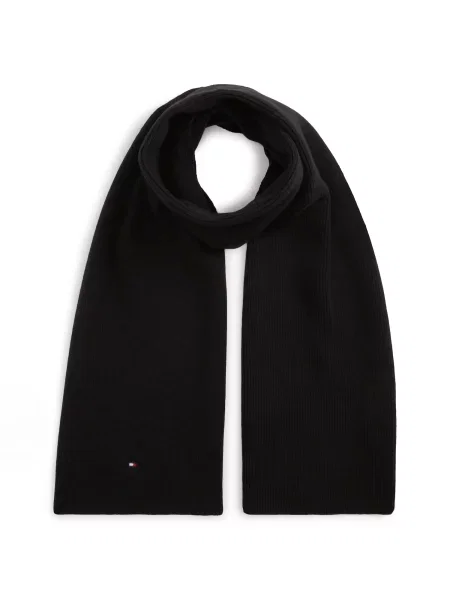 Tommy Hilfiger Șal cu adaos de lână negru