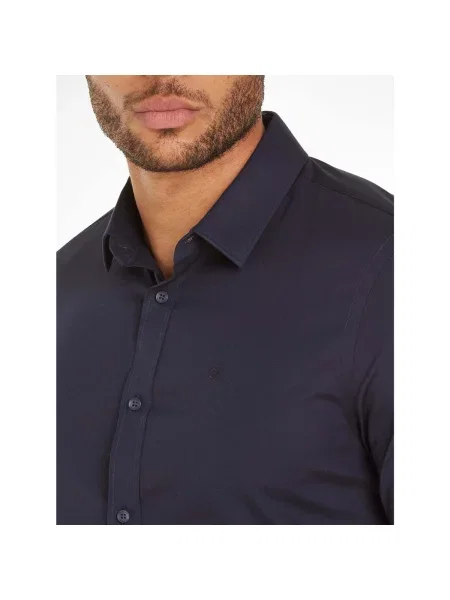 Traper košulja Calvin Klein Jeans puplin plava